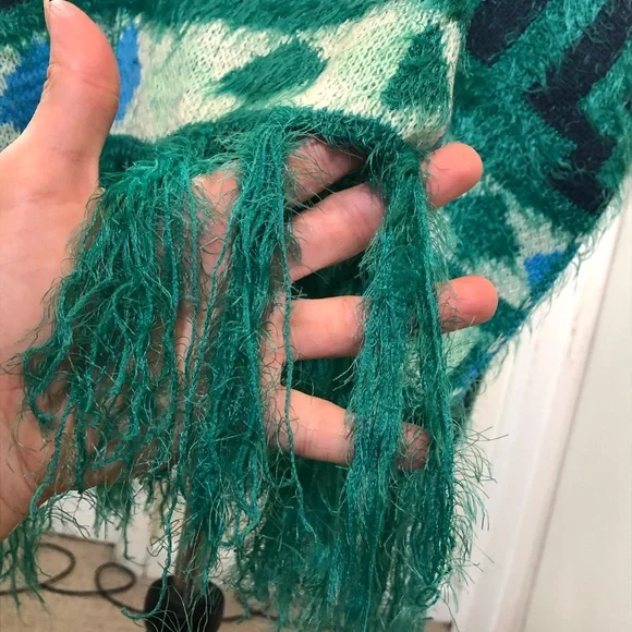 Free People☀️Diamond back kimono in green - Picture 6 of 11